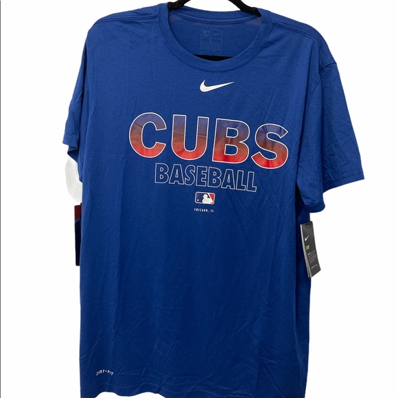 Nike Chicago Cubs MLB Blue Dri-Fit T-Shirt Men L - Picture 8 of 8